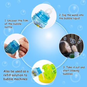 INSCRAFT 30 PCS Bubble Bottles with Wands Assortment for Kids, 2oz Bubbles Solution Each, Outdoor & Indoor Summer Toy, Weddings, Party Favors, Birthday, Refill for Bubbles Machine Blower