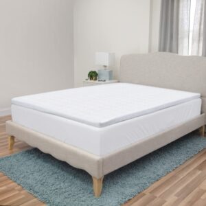 SensorPEDIC Majestic 2-Inch Gel Swirl Memory Foam Mattress Topper, King, White