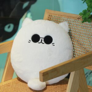 Uomieefy 16inch/40cm JJK Cute Cat Plush Pillow - Gojocat Plush Stuffed Pillow Anime Plushie Gift