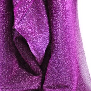 glitter netting fabric by the yard width 58inches entelare (purple 1yard)