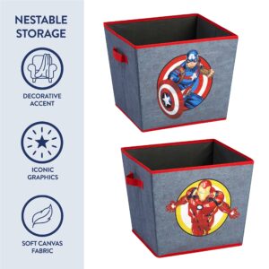 Marvel The Avengers 4 Piece Storage Solution Set with Pop Up Hamper, Collapsible Storage Trunk and 2 Nestable Storage Bins