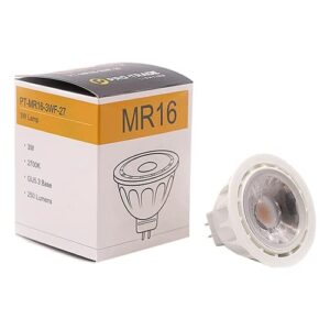 spw pro-trade mr16 led 3w 250 lumens 2700k 60 degree pt-mr16-3wf-27 30,000 hours 10-18v low voltage 12v landscape lighting bulb dimmable lamp