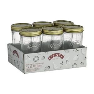 kilner 17oz wide mouth jars| set of 6