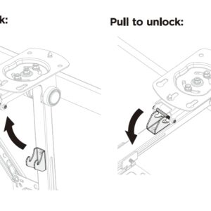 Mount Plus CM344 Flip Down TV and Monitor Roof Ceiling Swivel Mount | Fits Flat TV 23 to 55 Inches | VESA Compatible 200x200, 400x400 | Height Adjustable | Pitched Roof