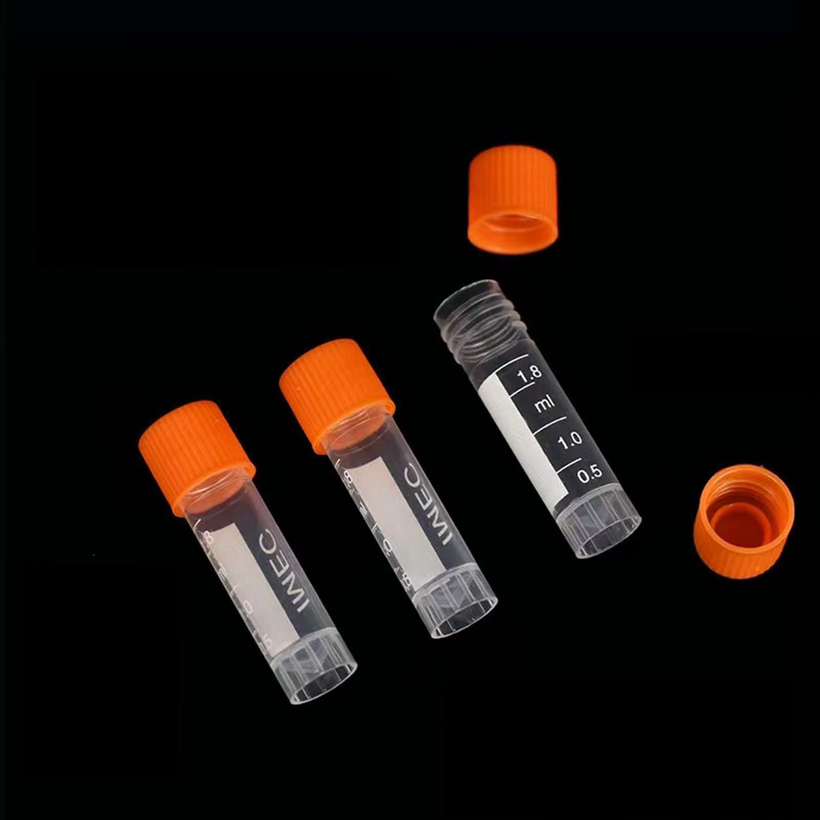 2ml Cryogenic Vials - Self Standing Transport Tubes,Polypropylene Molded Graduations (Case of 500)