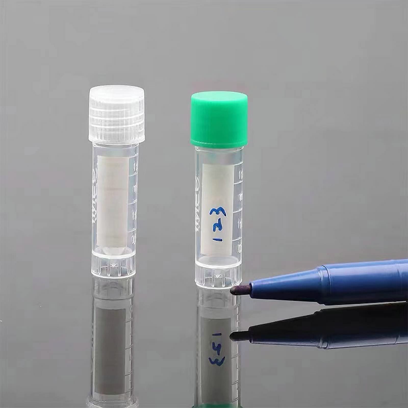 2ml Cryogenic Vials - Self Standing Transport Tubes,Polypropylene Molded Graduations (Case of 500)