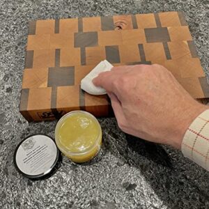 Wood Butter 4 oz Cutting Board Wax Conditioner for Butcher Block and Wooden Kitchen Tools. Macy;s Place Food Grade Protective Mineral Oil and Beeswax for Wooden Cutting Boards, Surfaces, and Tools.