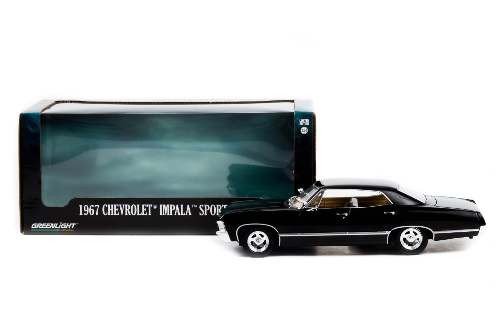 GreenLight 1:24 1967 Chevro&let Impala Sport Sedan - Tuxedo Black 84035 [Shipping from Canada]