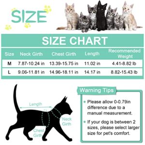 HACRAHO Recovery Suit for Cat, 1 PCS Cute Dinosaur E-Collar Cat Wound Surgery Recovery Suit Pet After Surgery Wear for Small Medium Pets, M