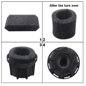 Muffler Diffuser Foam Replacement Part - Compatible with CRAFTSMAN CMXZVBE38660 Muffler Diffuser Wet/Dry Vac Attachment for Shop Vacuums - 4 Pack