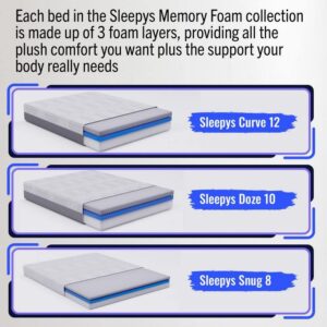 Sleepy's by Mattress Firm | Memory Foam Snug RV Mattress | RV Short King | 8" Medium Comfort | Pressure Relief | Eco Friendly