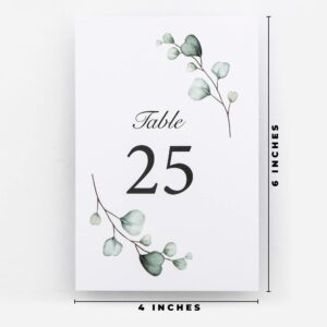 CLEVER SIGNS Table Numbers 1-25 Plus Head Table Card, Double-Sided, 4 x 6, Table Numbers for Wedding Reception, Anniversary, Baby Shower, Bridal Shower, Christmas, Parties, Events and Celebrations