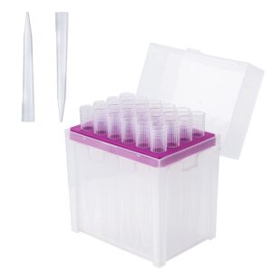 four e's scientific 5ml pipette tips - universal 5000ul sterile pipette tips racked rnase/dnase free & pyrogen safe, autoclavable, 1 rack 24 tips