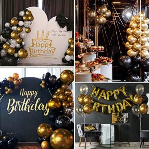 TUPARKA 102 Pcs Metallic Gold Balloons Garland Arch Kit Different Sizes Gold Balloons 5 10 12 18 inch Balloons with Garland Strip for Birthday Wedding Graduation Festival Party Decorations