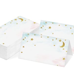 Little Star Place Cards Tent Style Cards – 25 Cards per Pack – Little Star Party Supplies Decorations – Shower Party Favors Birthday Party(TAIKA-010)