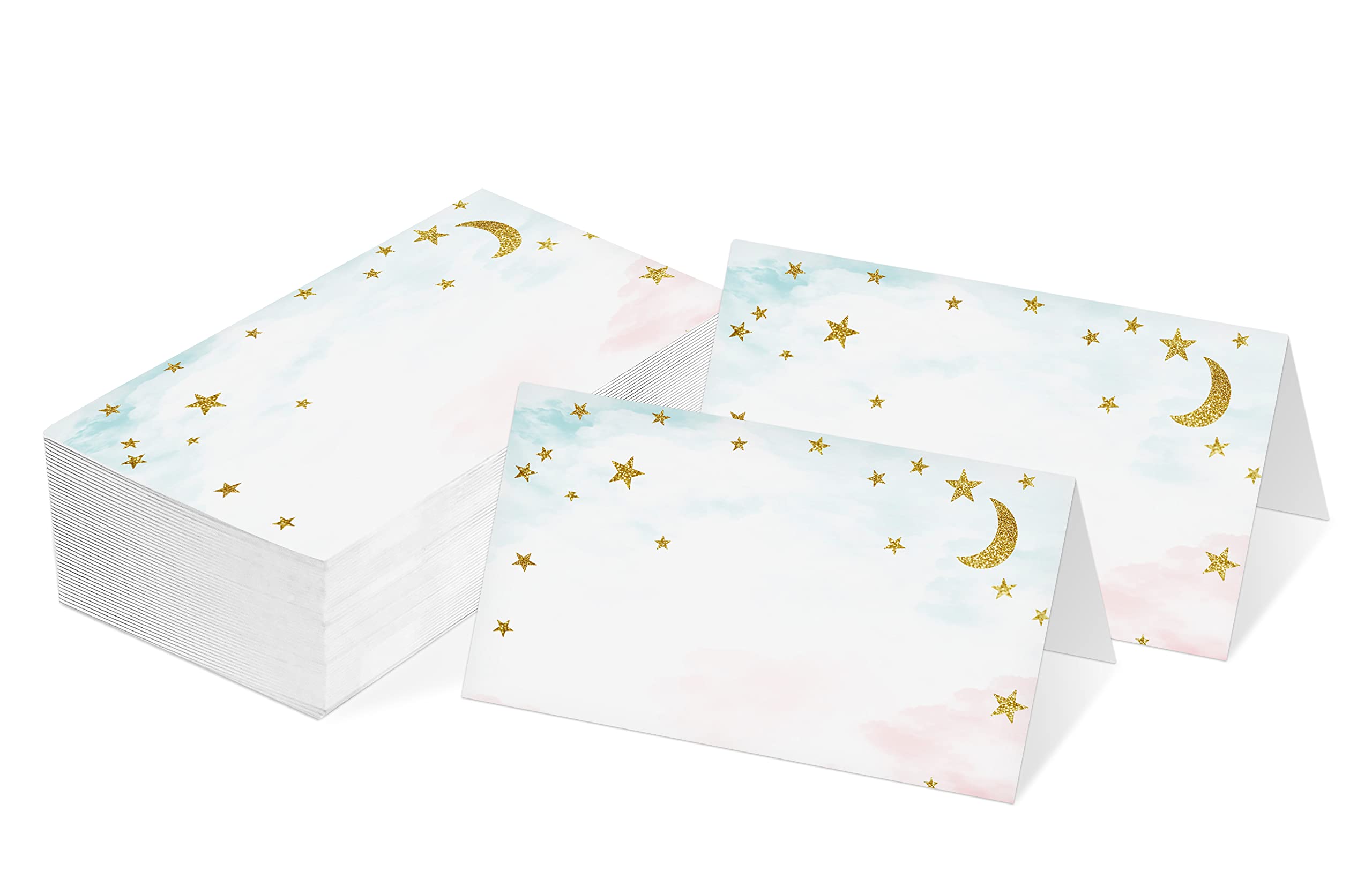 Little Star Place Cards Tent Style Cards – 25 Cards per Pack – Little Star Party Supplies Decorations – Shower Party Favors Birthday Party(TAIKA-010)