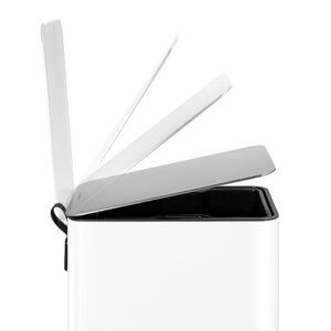 QUALIAZERO Trashcan, 10L / 2.6 GAL, White