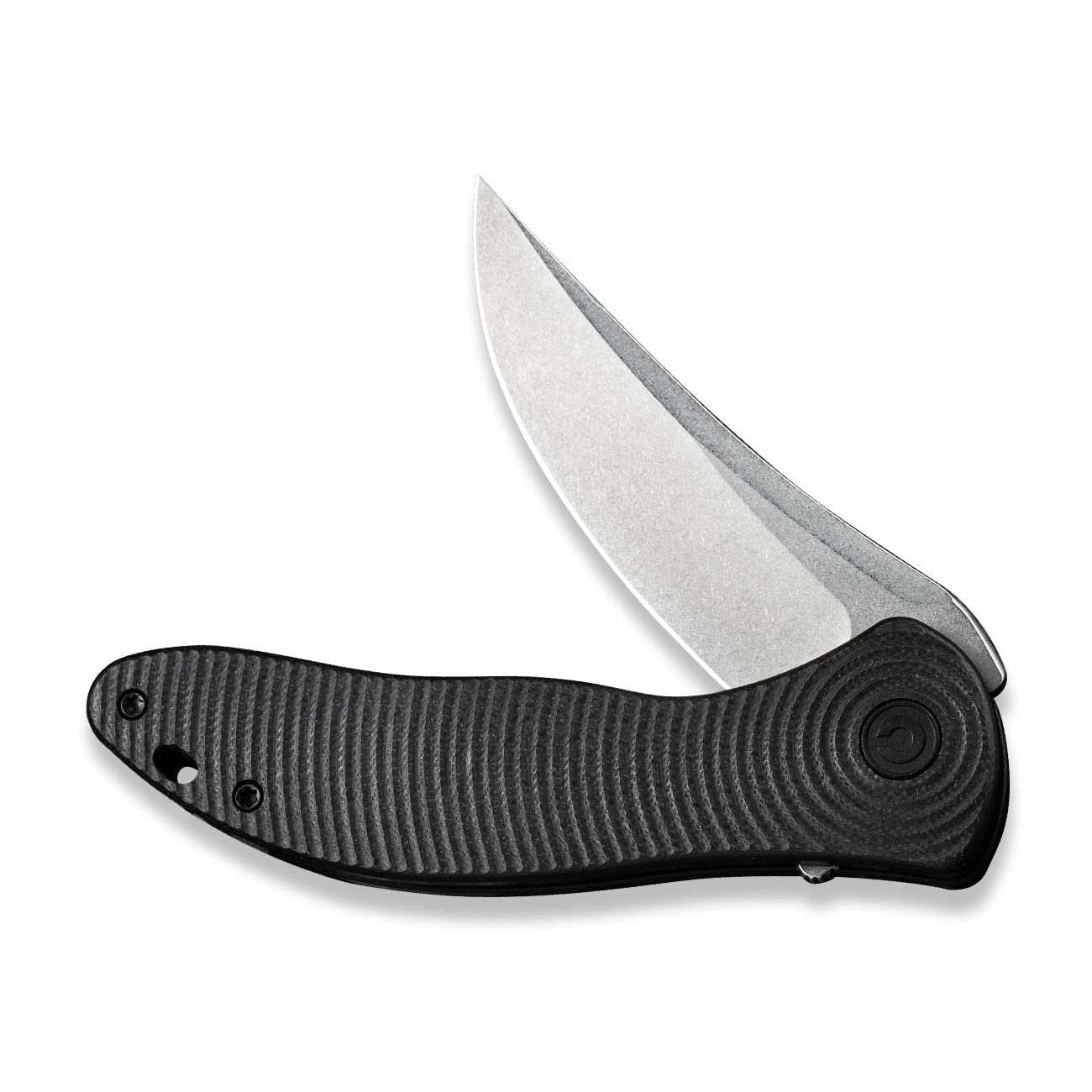 CIVIVI Pocket Folding Knife For EDC, 3.24" Nitro-V Stonewashed Trailing Point Blade, Jim O’Young Synergy 3 Liner Lock Knife C20075A-1