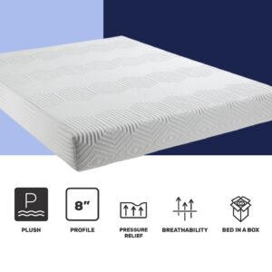 Sleepy's by Mattress Firm | Memory Foam Snug RV Mattress | RV Short Queen Size | 8" Medium Comfort | Pressure Relief | Eco Friendly