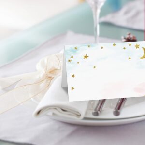 Little Star Place Cards Tent Style Cards – 25 Cards per Pack – Little Star Party Supplies Decorations – Shower Party Favors Birthday Party(TAIKA-010)