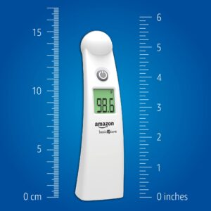 Amazon Basic Care Temple Touch Digital Thermometer, White