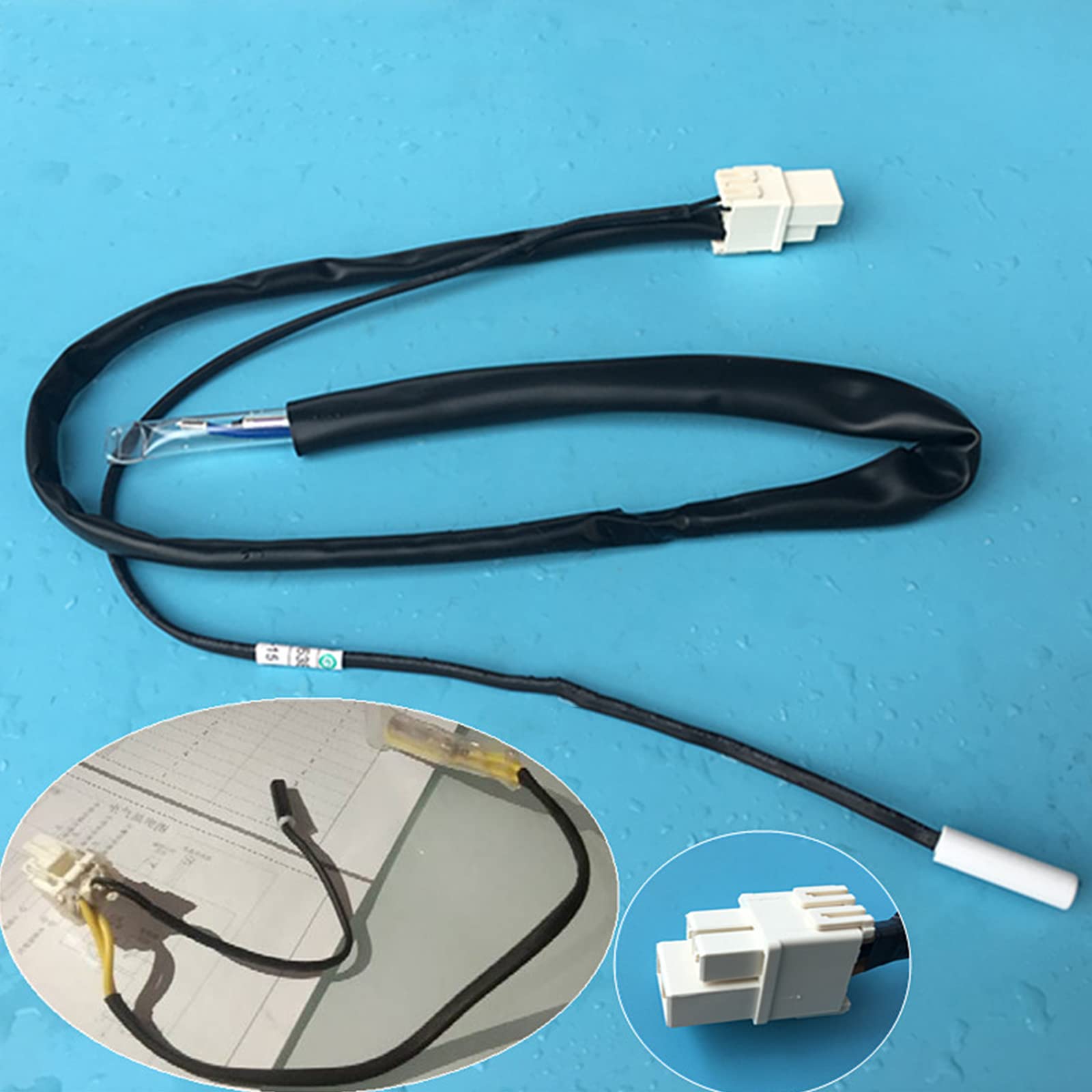 XHSESA Power Cord,Replacement Refrigerator Defrosting Sensor Cable Defrost Sensor for Whirlpool,Hisense,Sanyo Refrigerator Repair Kit