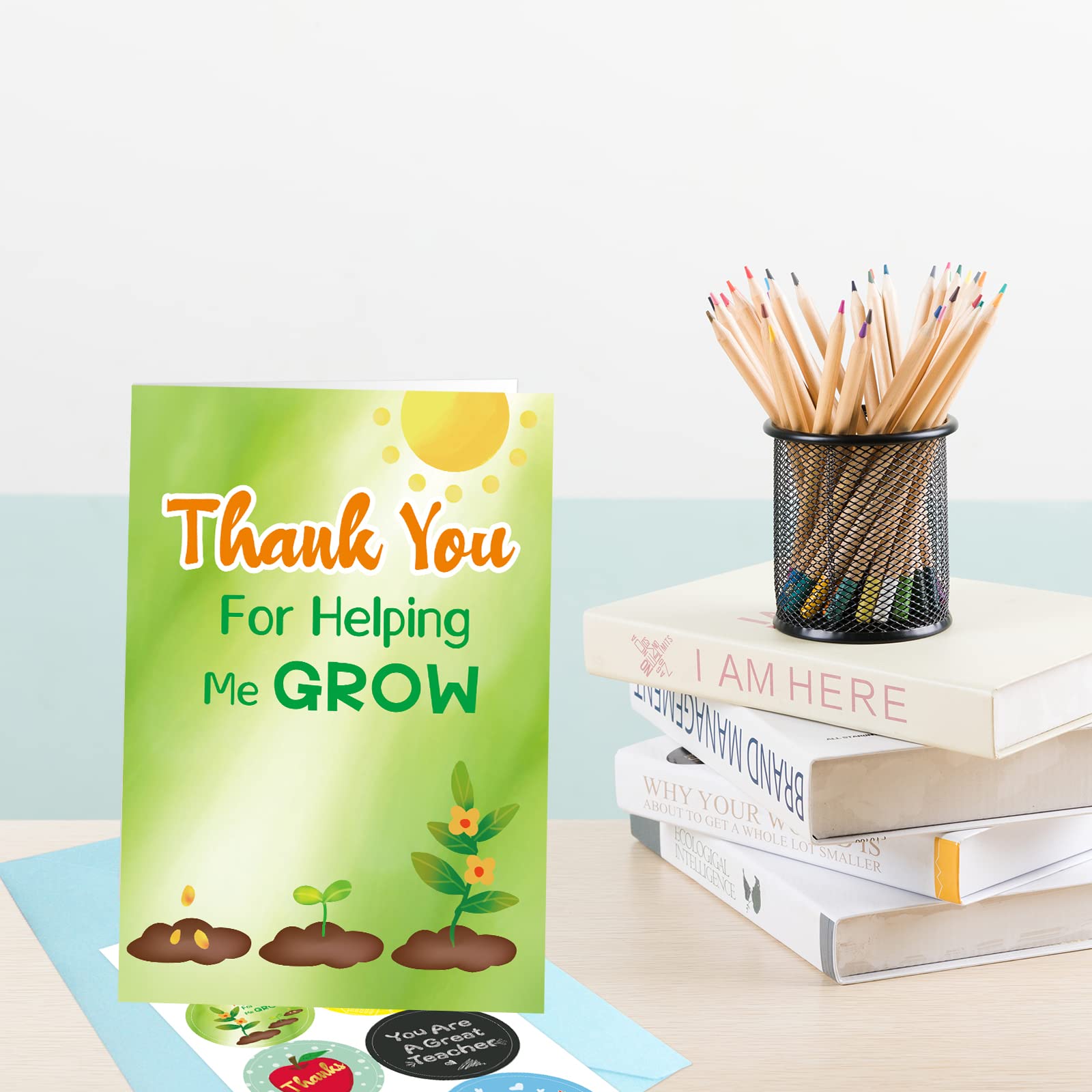 Fancy Land Teacher Thank You Card Appreciation Cards for Preschool Kindergarten Graduation 12Pcs