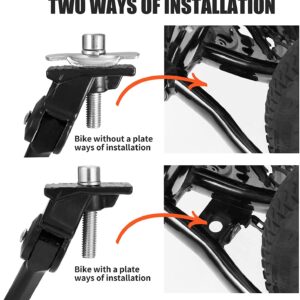 USONG Bike Kickstand Children's Bicycle Kickstand Single-side Stand Folding Bicycle Center Bracket 12" 14" 16" 18" 20" Bike Racks (For 18"-20"-22" Bike)