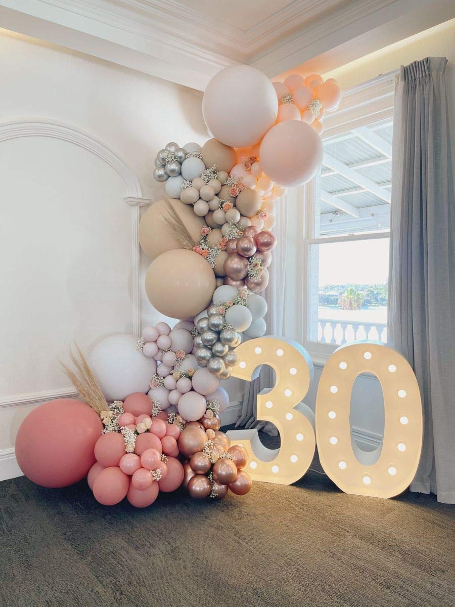 White Sand Balloons Party Balloons 18 Inch 10 Pack Cream White Latex Balloons for Baby Shower Happy Birthday Party Decorations