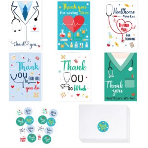 fancy land healthcare workers thank you card medical appreciation cards for nurses graduation 12pcs