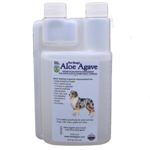 doc hoag’s aloe vera + agave natural holistic dog supplements for hair & weight loss - also for puppies, cats & other small animals by original udder balm