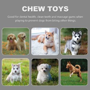 balacoo Cleaning Toy Dog Chew Toys Molar Bone Pet Snacks with Real Beef Flavor Dog Teething Chew Toys Bones Puppy Toys Teeth Cleaning Dental Care for Aggressive Chewers Puppy Teething Toy