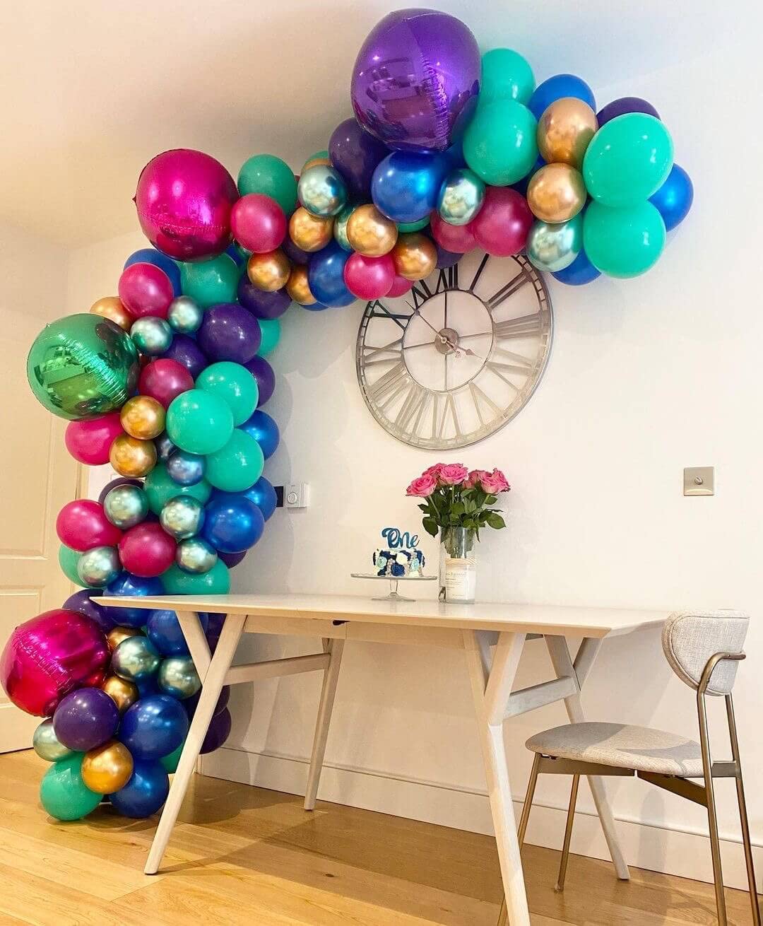 6 Pack Purple 22 Inch 4D Foil Balloons Big 360 Degree Round Sephere Mylar Balloons Mirror Finish Metallic Balloons for Wedding,Birthday,Bachelorette,Baby Shower Decorations Party Supplies