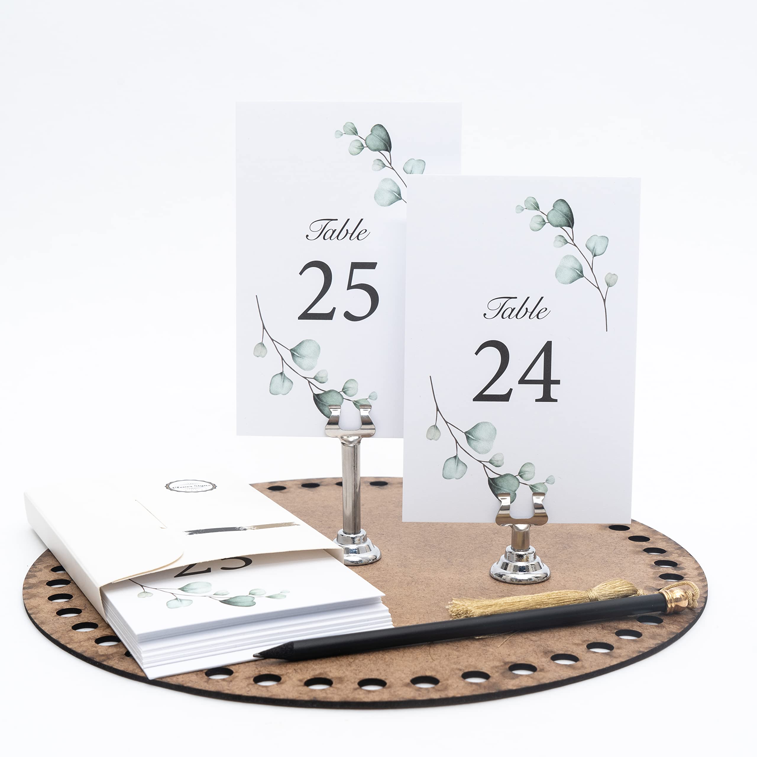 CLEVER SIGNS Table Numbers 1-25 Plus Head Table Card, Double-Sided, 4 x 6, Table Numbers for Wedding Reception, Anniversary, Baby Shower, Bridal Shower, Christmas, Parties, Events and Celebrations