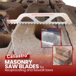 Caliastro 12-Inch Brick, Masonry, Porous Concrete, Engineered Stone Cutting Reciprocating Saw Blade - 2 Pack