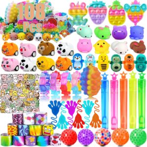 taulaap 108 pcs party favors toy assortment for kids birthday party, pinata filler goodie bag stuffers, school classroom rewards, treasure box toys, treasure chest carnival prizes bulk toys