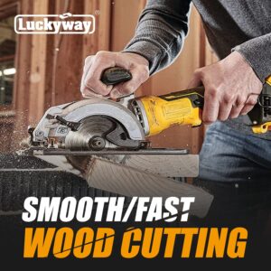 Luckyway 4-Pack 4-1/2 Inch 24T&40T with 3/8 Inch Arbor TCT Circular Saw Blade for Cutting Wood