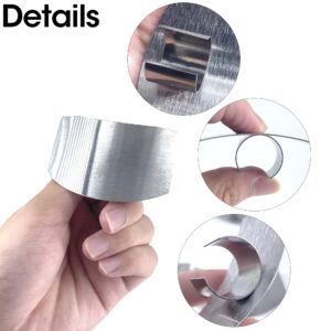 SKRYUIE 4 PCS Finger Guards for Cutting Stainless Steel Knife Slicing Finger Guard, Kitchen Safe Chop Cut Tool Finger Hand Protector, When Cutting Dicing Food Kitchen Tools Avoid Knife Hurting