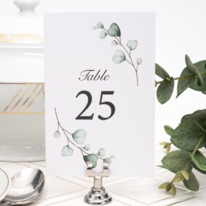 CLEVER SIGNS Table Numbers 1-25 Plus Head Table Card, Double-Sided, 4 x 6, Table Numbers for Wedding Reception, Anniversary, Baby Shower, Bridal Shower, Christmas, Parties, Events and Celebrations