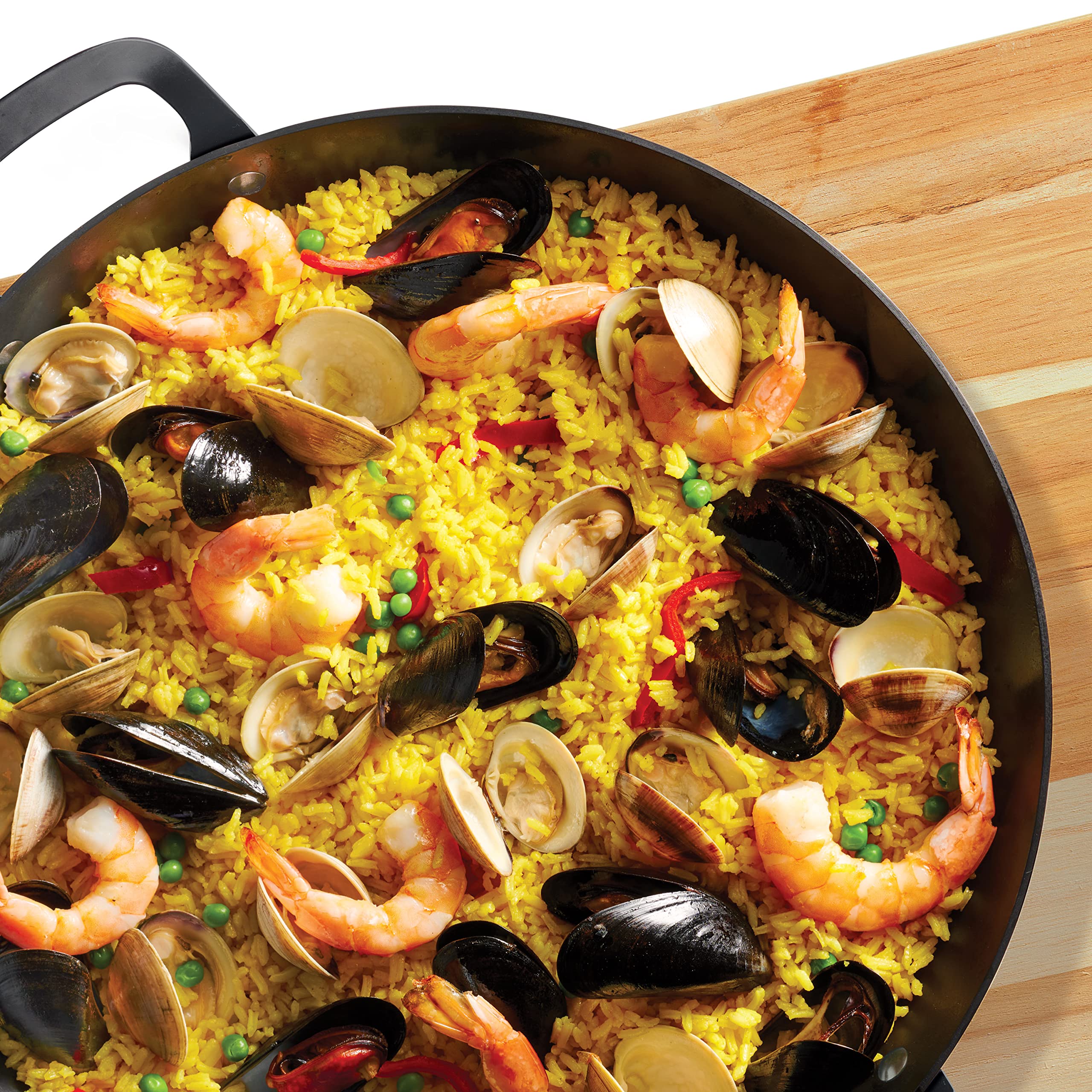 Tramontina Carbon Steel 15-Inch Paella Pan, Naturally Non Stick, Oven Safe