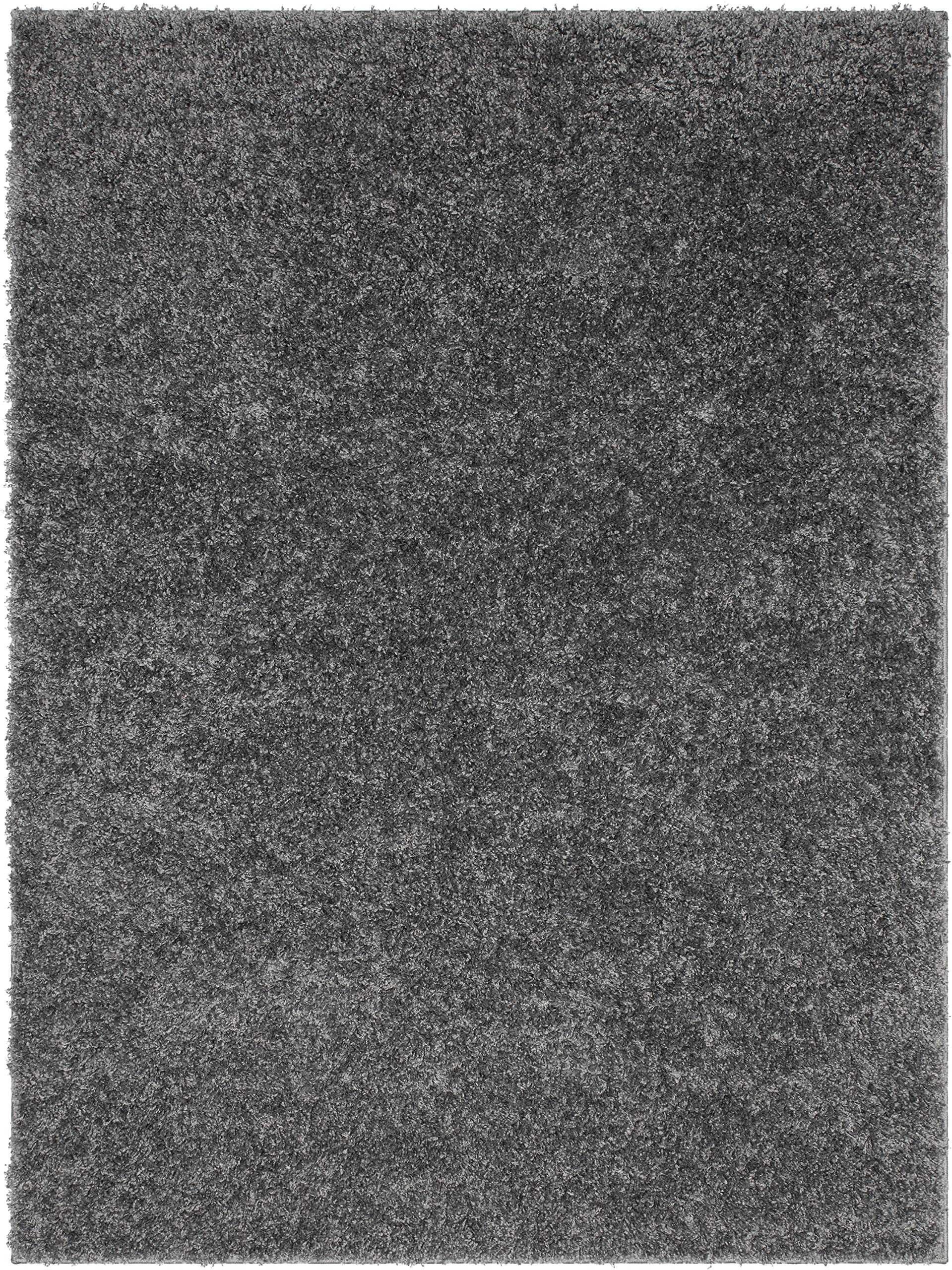 Well Woven Elle Basics | Emerson Shag Charcoal Grey | Textured Area Rug (6'7" x 9'6")