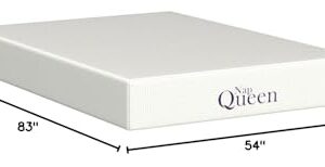 NapQueen 10 Inch Full Size Mattress, Bamboo Charcoal Memory Foam Mattress, Bed in a Box, White