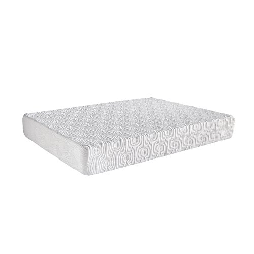 AC Pacific VISCO Gel Gel Infused Polyester Memory Foam Mattress Made in USA, California King Deluxe, White