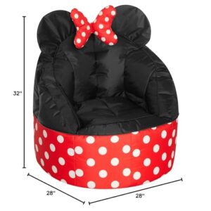 Disney Minnie Mouse 3D Figural Oversized Round Back Bean Bag Chair