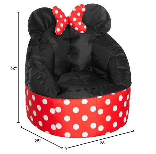 Disney Minnie Mouse 3D Figural Oversized Round Back Bean Bag Chair