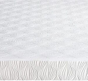 AC Pacific VISCO Gel Gel Infused Polyester Memory Foam Mattress Made in USA, California King Deluxe, White