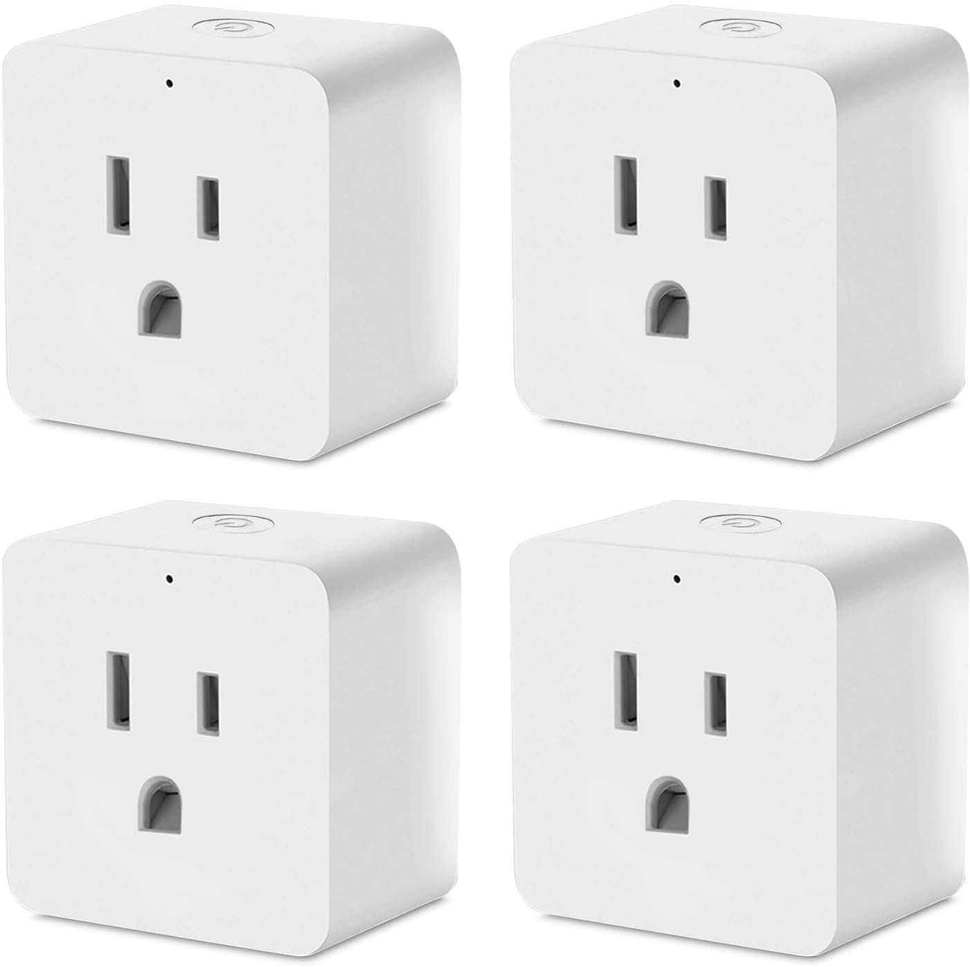 Seamless Home Automation Smart Plug – 3-Prong Grounded Outlet, Remote Control for Electrical Devices, Compatible with Alexa and Google Home, Effortless Convenience, Pack of 4