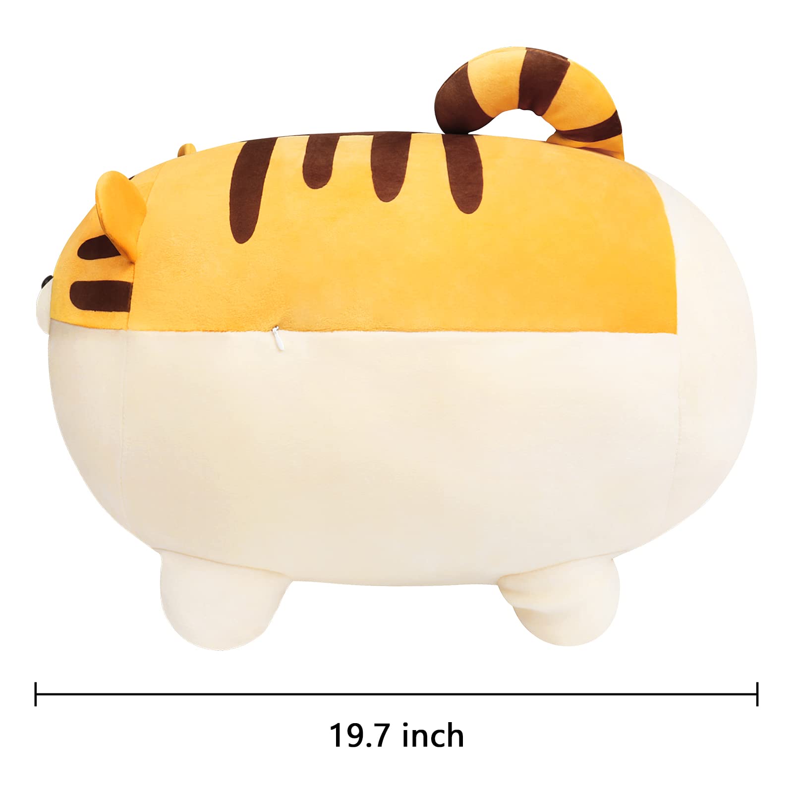 Auspicious beginning Stuffed Animal Tiger Plush Toy Anime Kawaii Tigers Soft Pillow, Plush Toy Gifts for Adults (19.6")