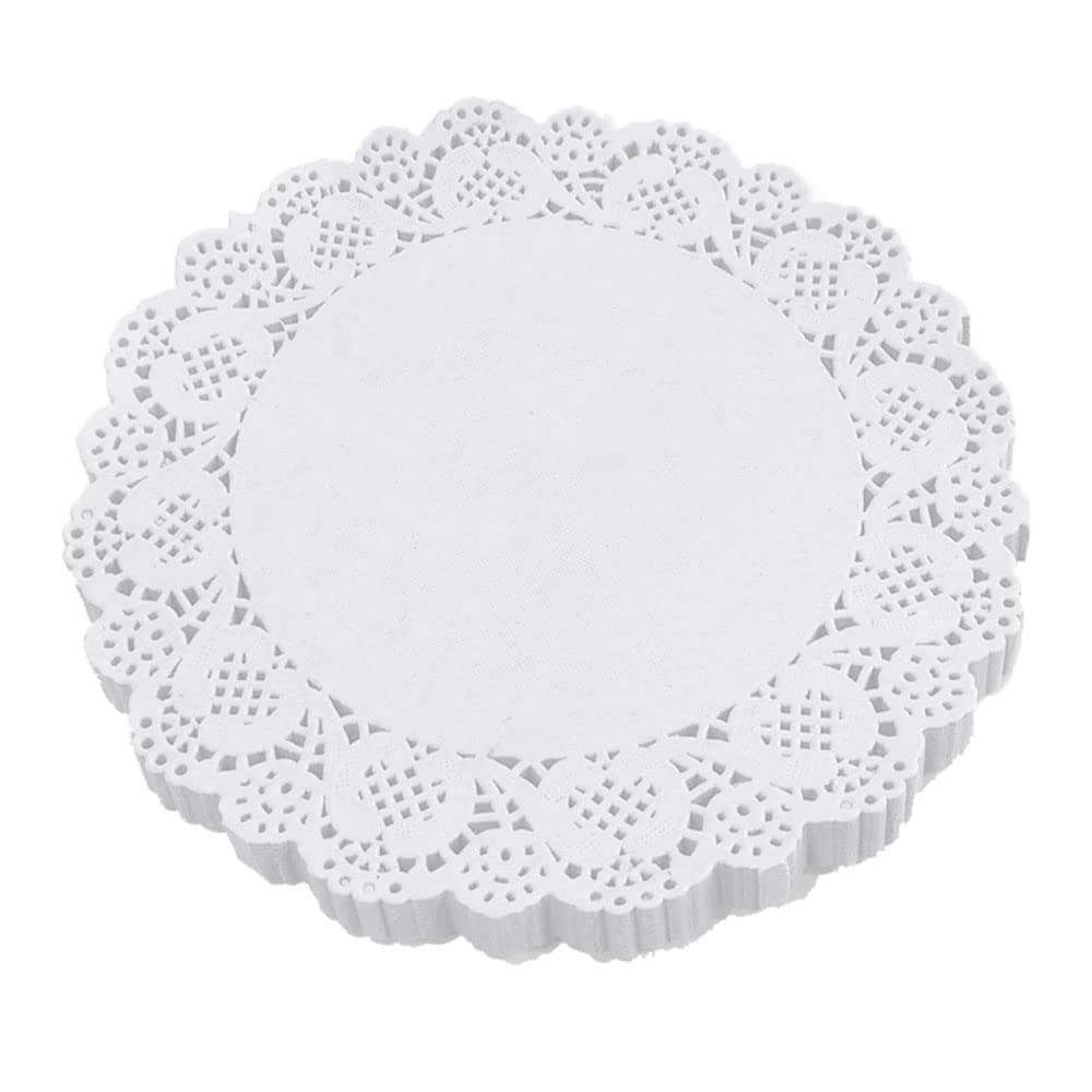 CC wonderland zone Paper Doilies 4 inch,White Paper Doilies, Lace Paper Doilies Round Decorative Paper,100 PCS