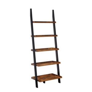 convenience concepts american heritage bookshelf ladder, barnwood/black